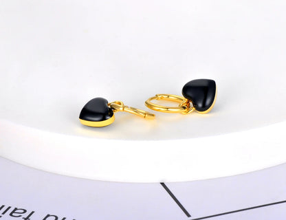 Colorblock Charm Hoop Earrings