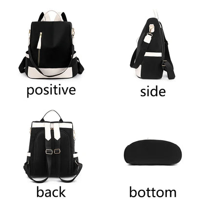 Women's Anti-Theft Leather Backpack