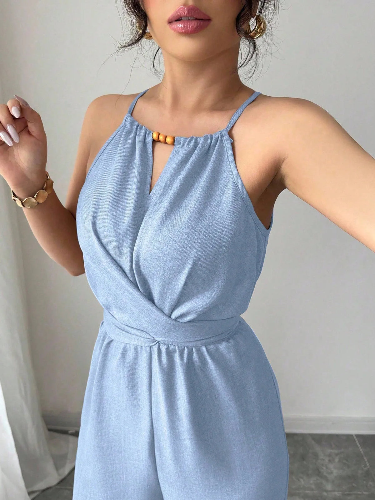 Elegant Wide-Leg Summer Jumpsuit