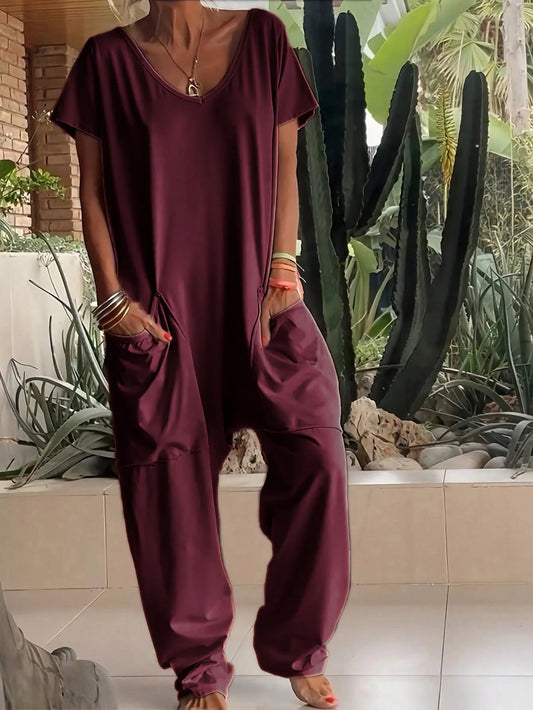 Women's Casual Baggy Pocket Jumpsuit