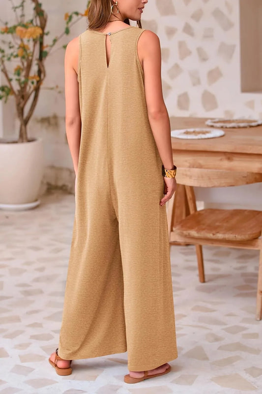 Chic Sleeveless Casual Jumpsuit
