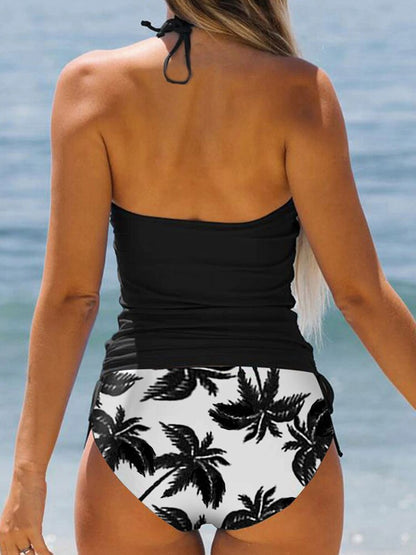 Two Piece Drawstring Summer Swimsuit