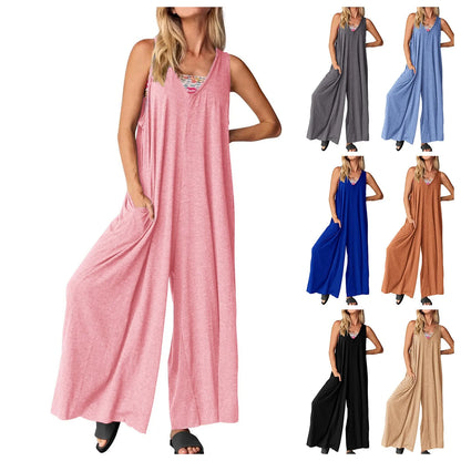 Chic Sleeveless Casual Jumpsuit