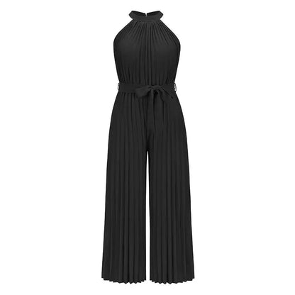 Stylish Halter Neck Wide-Leg Jumpsuit
