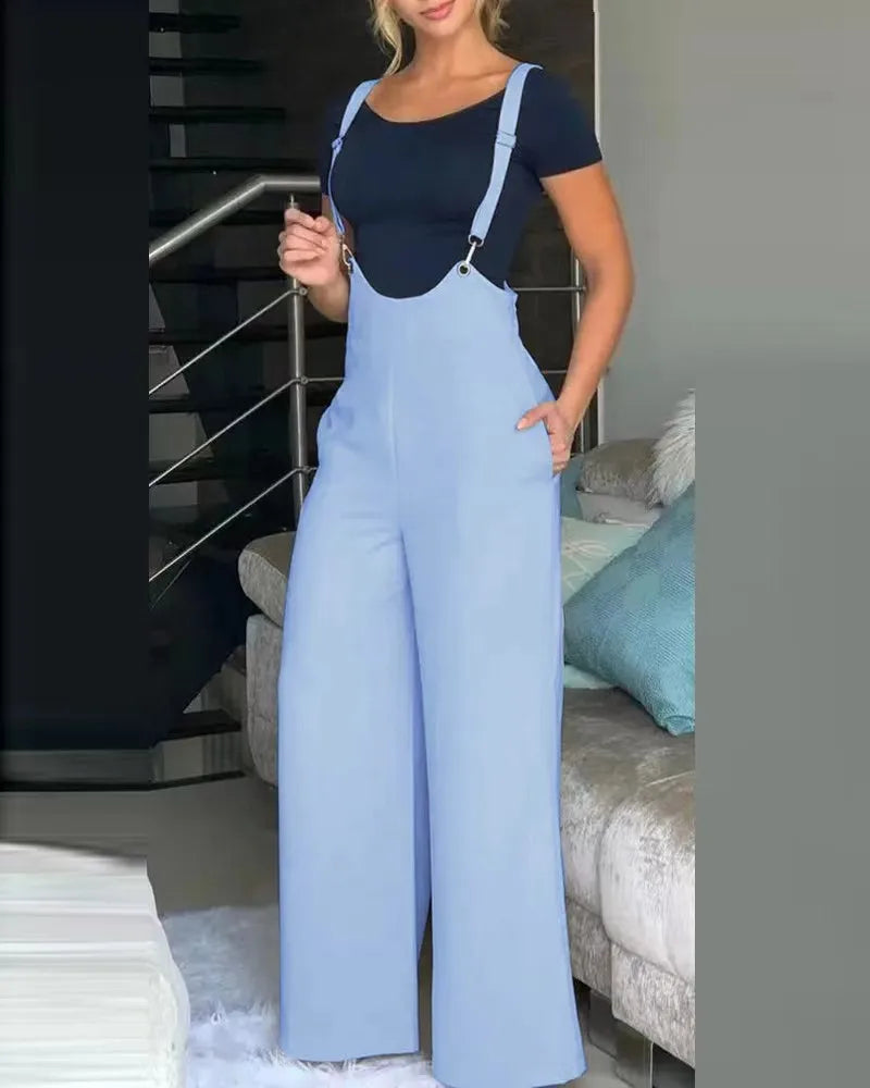 Elegant Spring Suspender Jumpsuit
