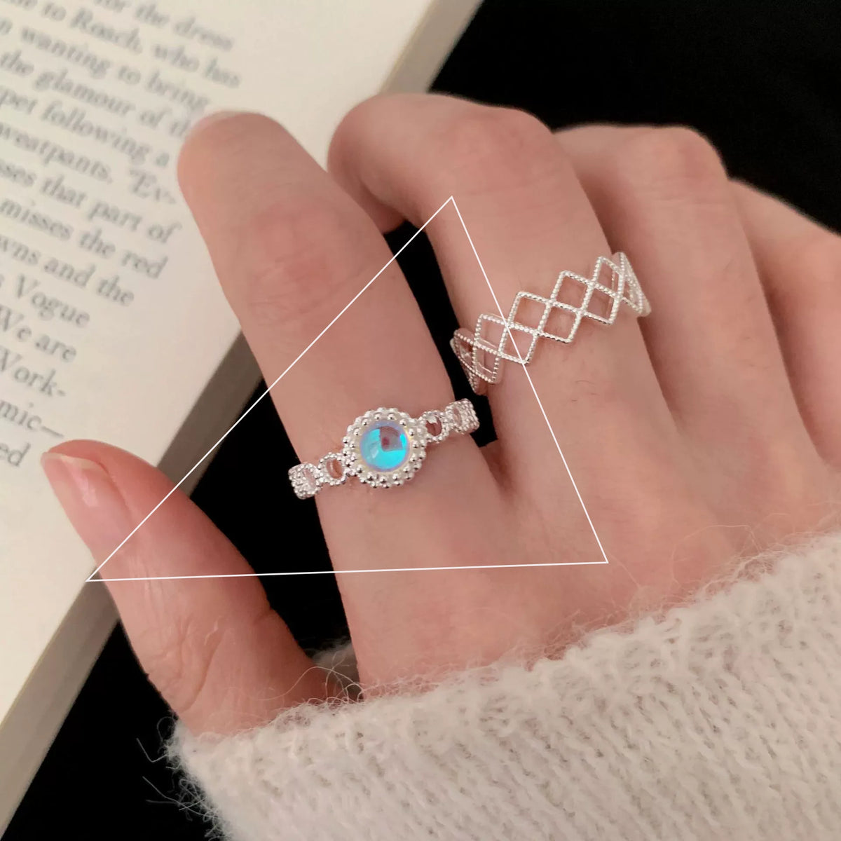 Bohemian Silver Adjustable Rings