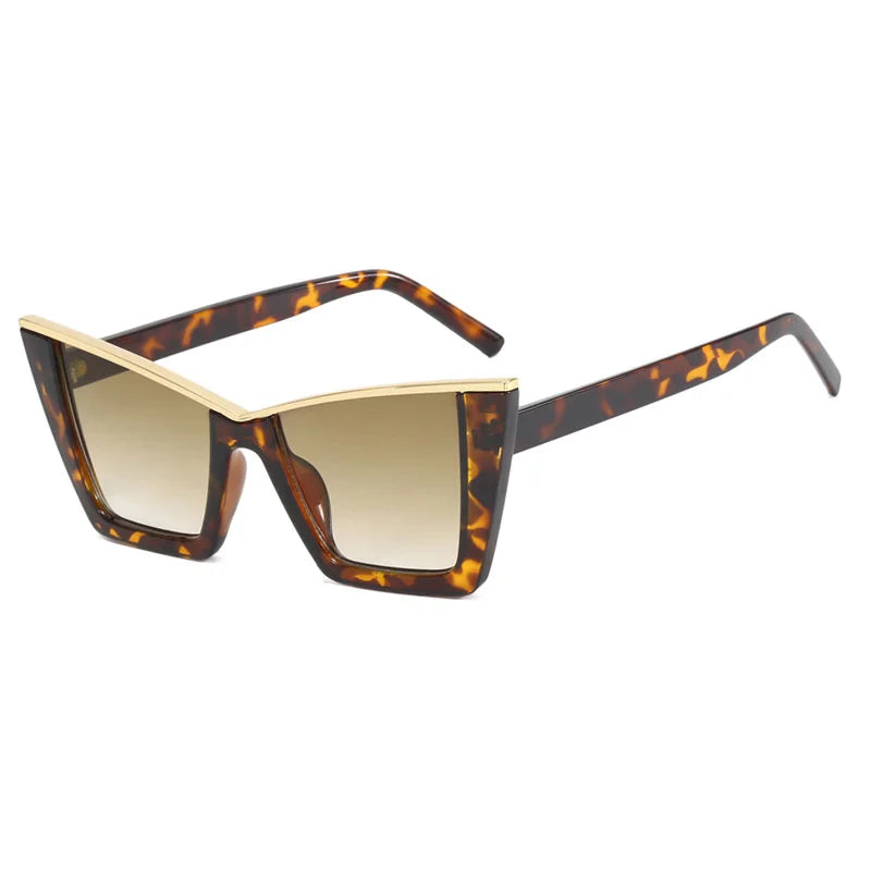 Oversized Bar Cat Eye Sunglasses