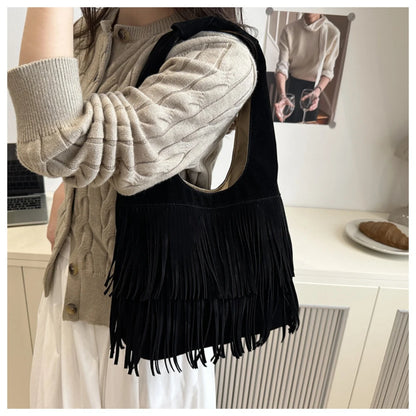 The Muse Soft Fringe Hobo Bag