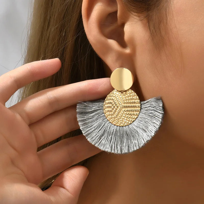 Bohemian Tassel Statement Earrings