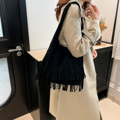 The Muse Soft Fringe Hobo Bag