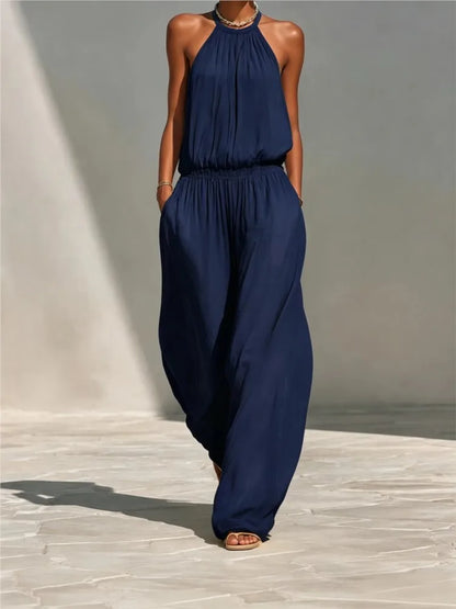Breezy Halter Palazzo Jumpsuit