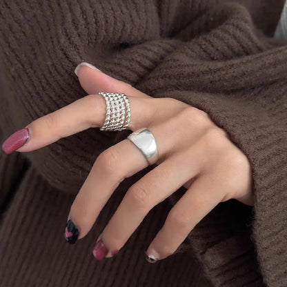 Bohemian Silver Adjustable Rings