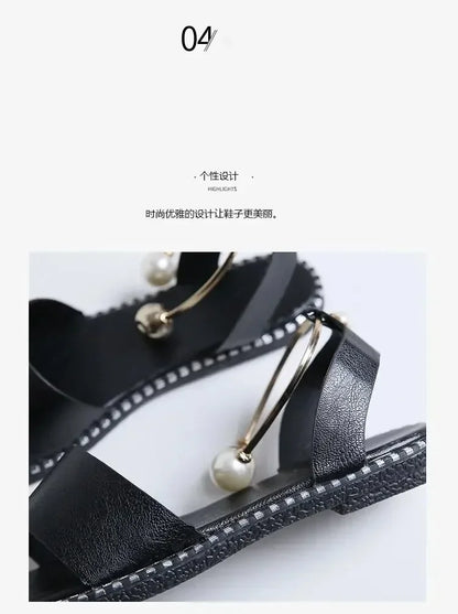 Pearly Bead Slingback Sandals
