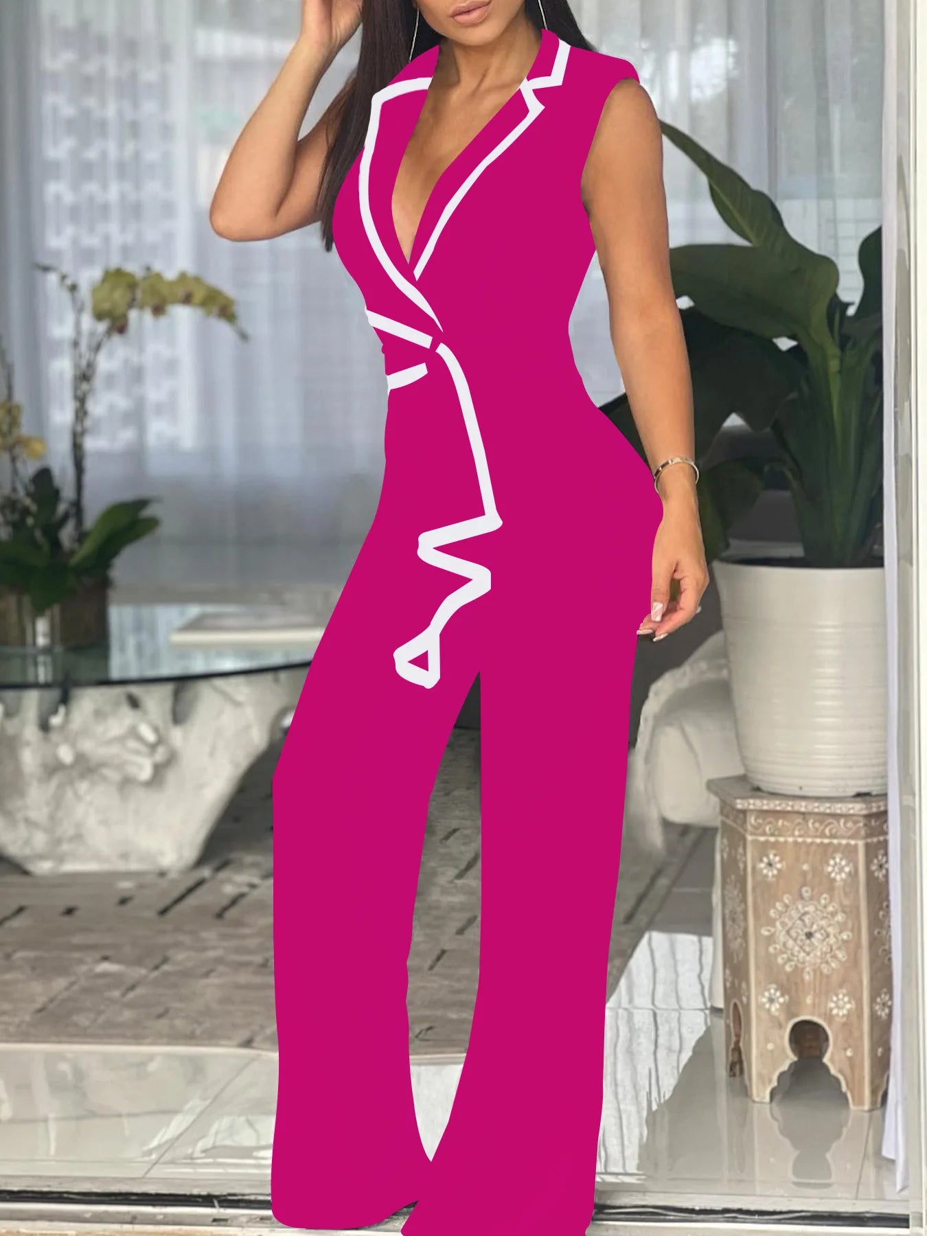 Dressy Casual Sleeveless Jumpsuit