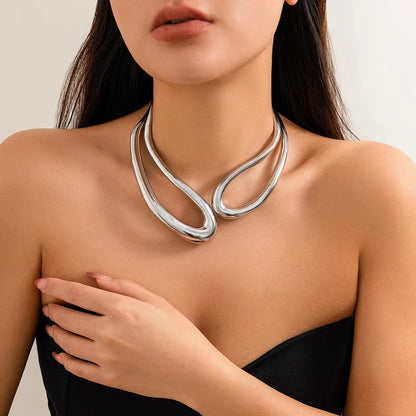Steampunk Irregular Clavicle Torques Necklace