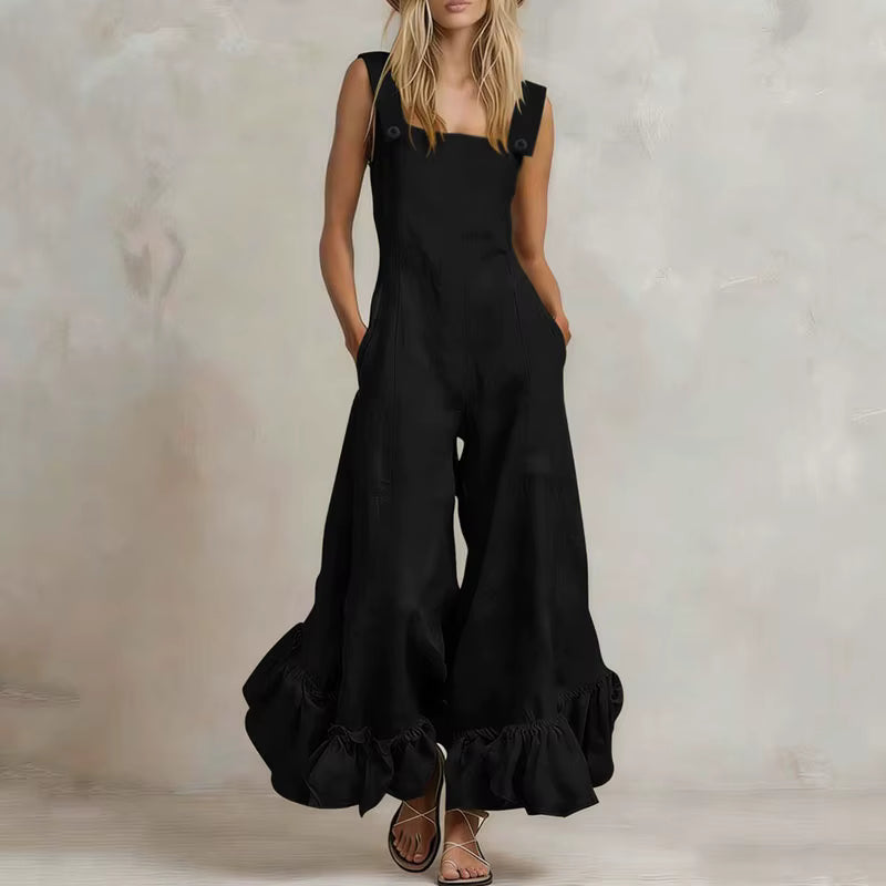 Aurora Ruffle Wide Leg Jumpsuit