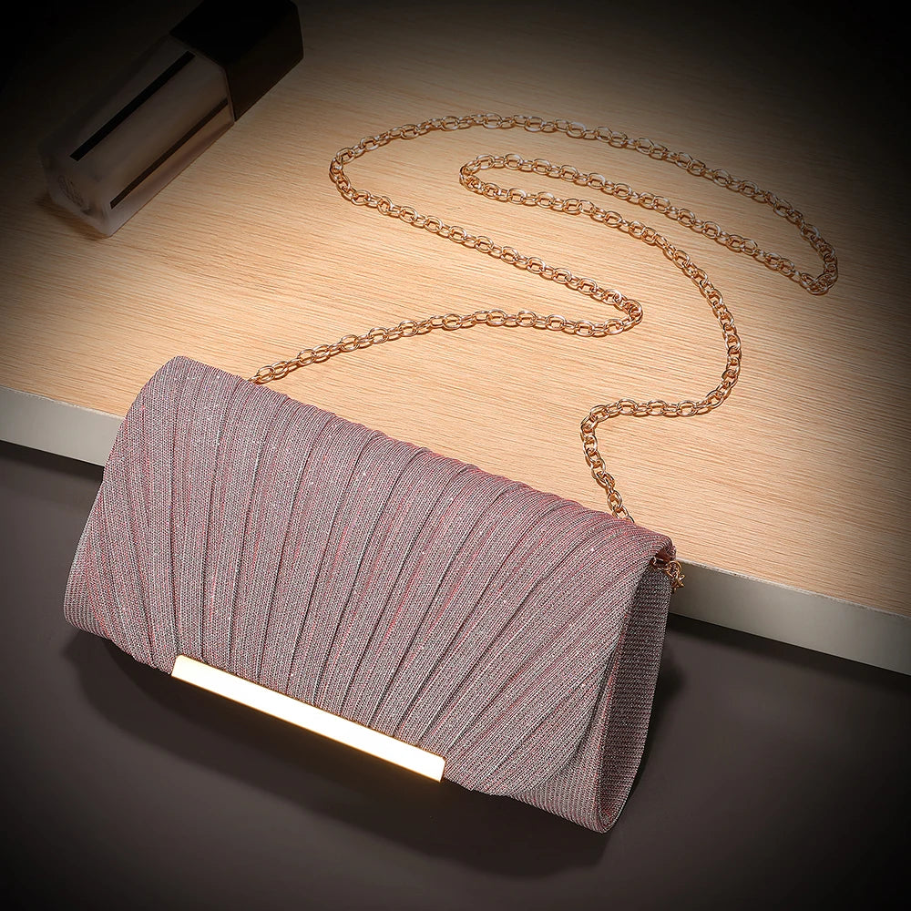 Luxury Shimmer Envelope Clutch