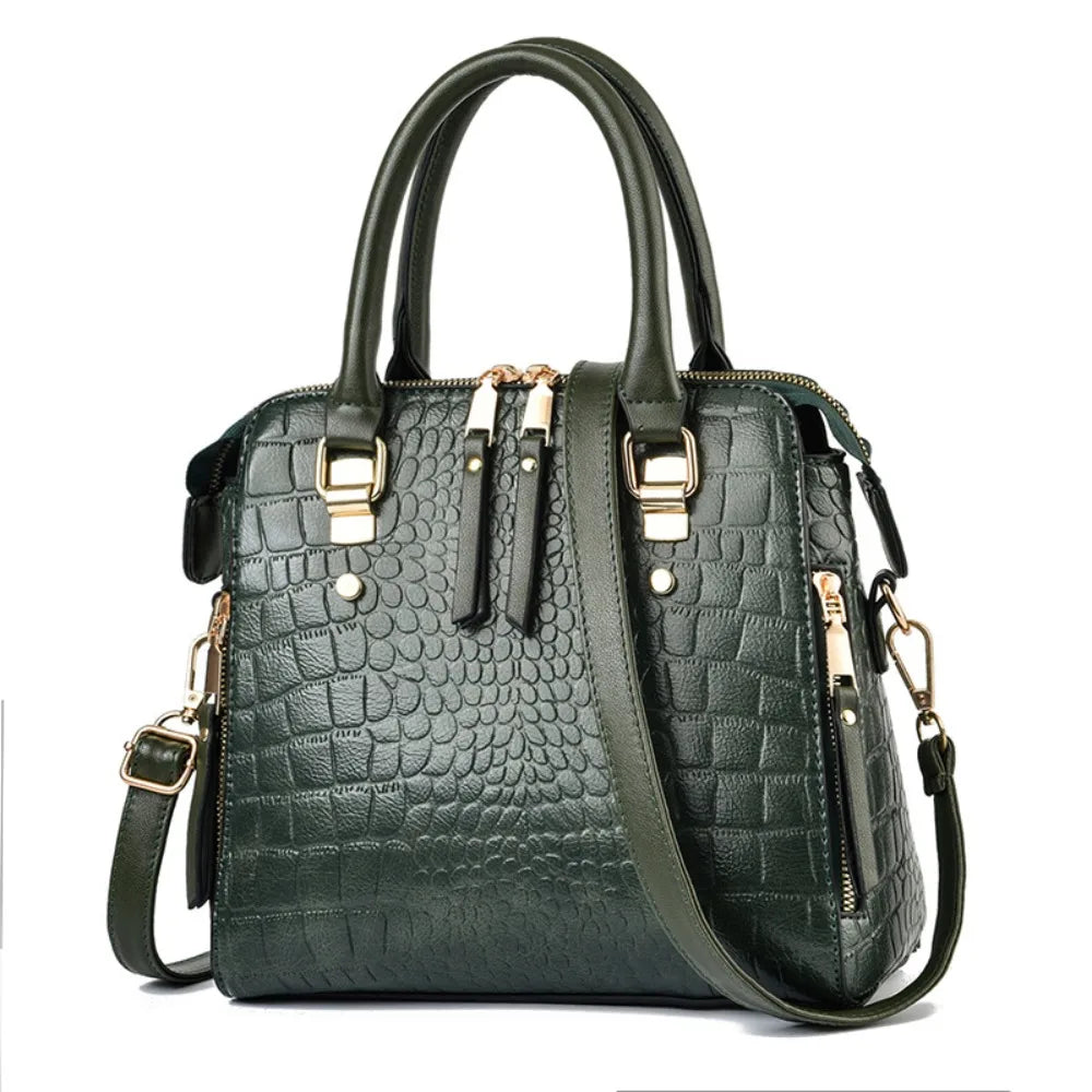Luxury Crocodile Pattern Handbag