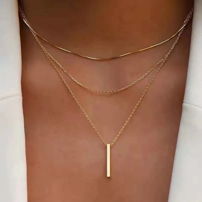 Zircon Charm Pendant Necklace