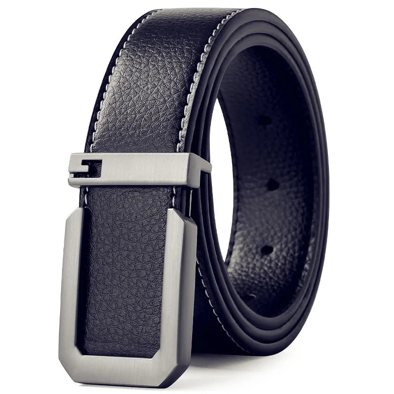 Sleek Automatic Leather Belt