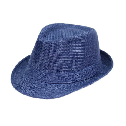 Classic Linen Fedora Hat
