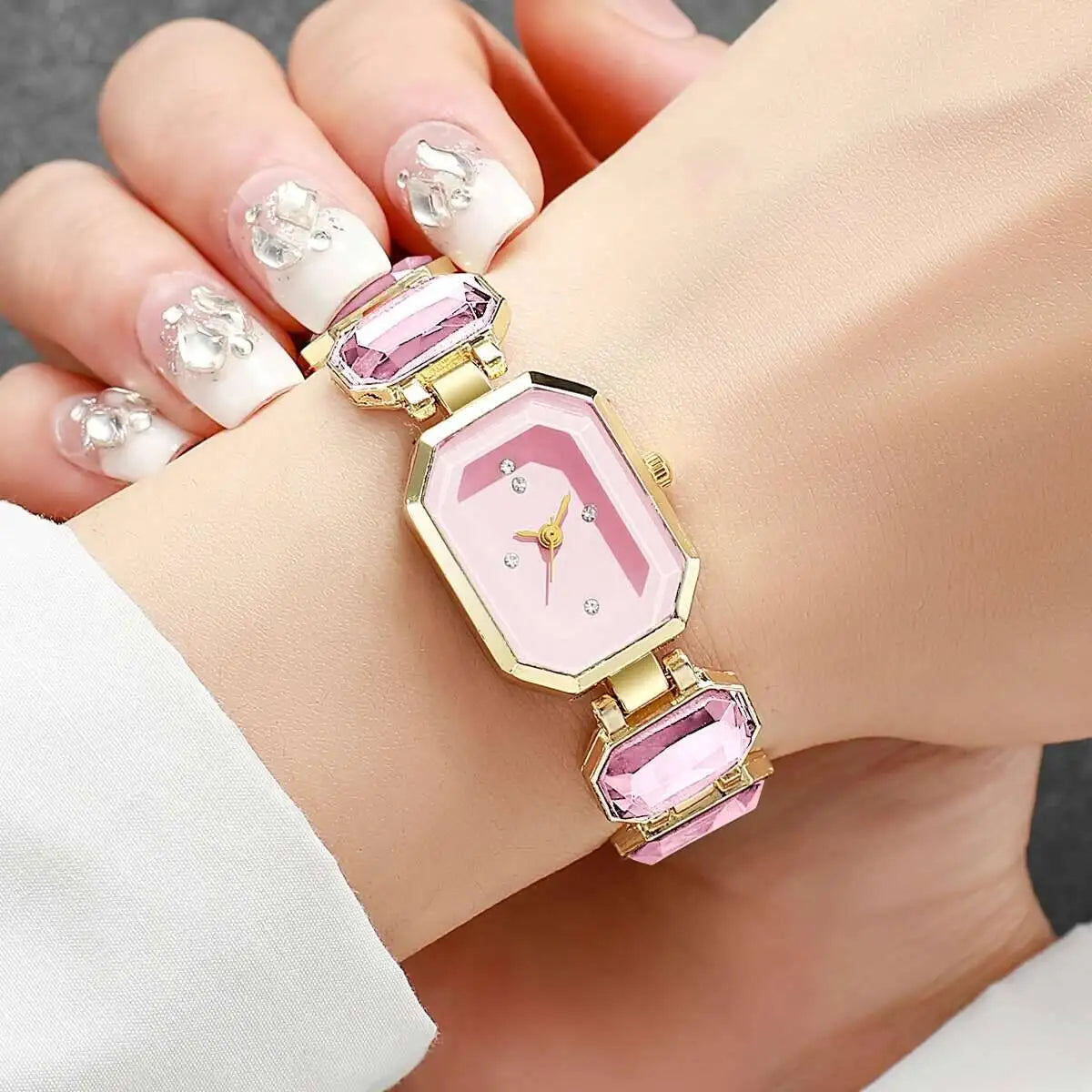 Elegant Women Rectangle Dial Watch
