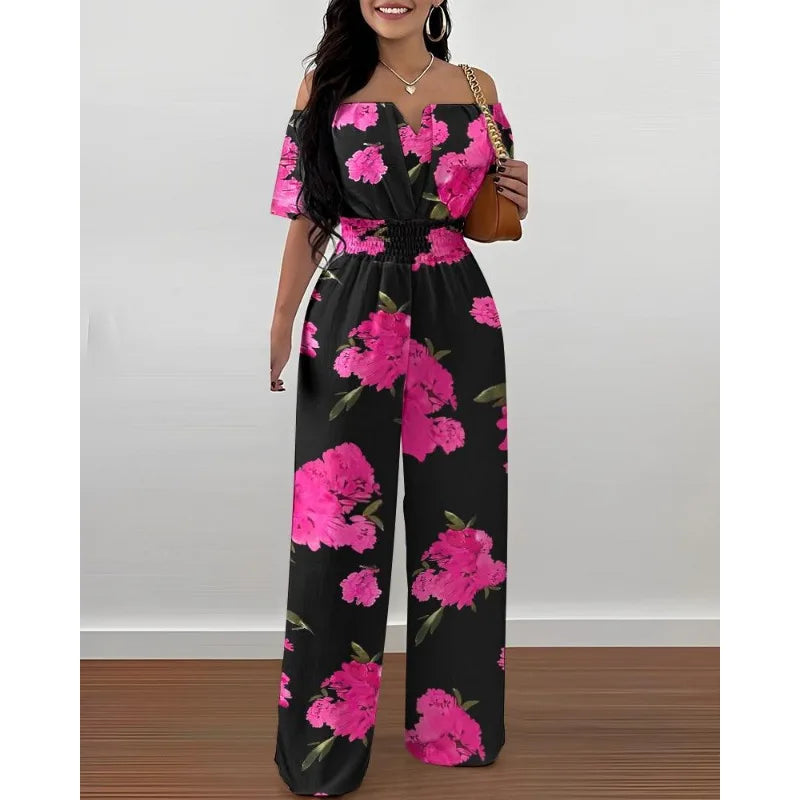 Classy Off-Shoulder High Waist Jumpsuit