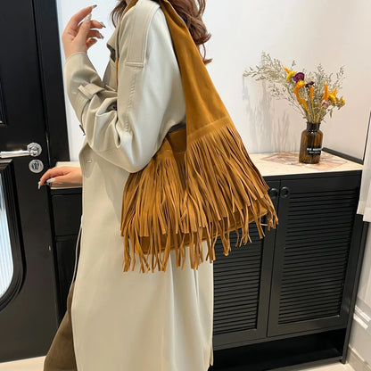 The Muse Soft Fringe Hobo Bag