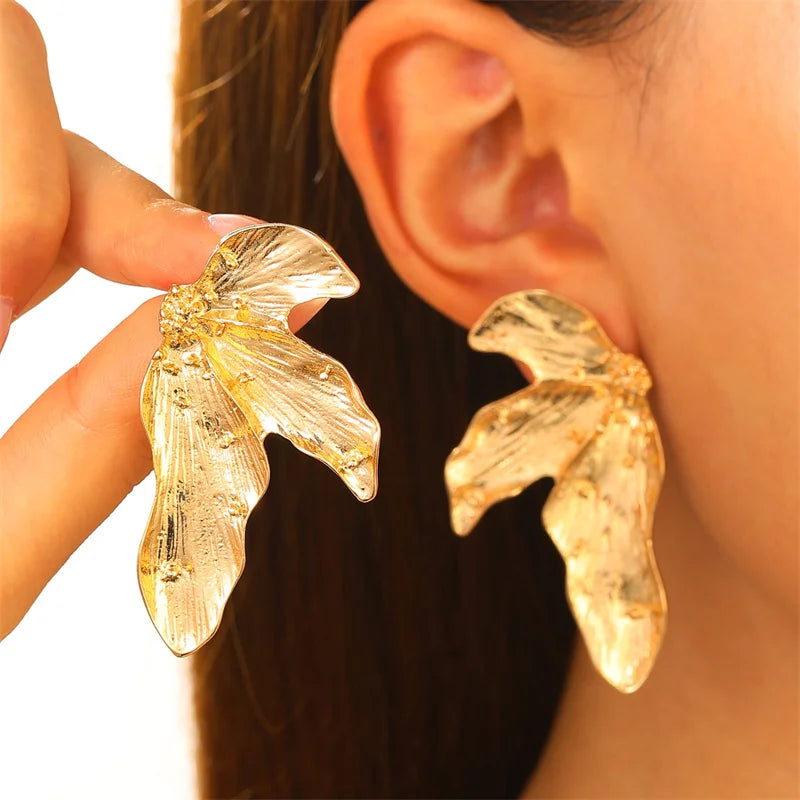Golden Statement Earrings Collection