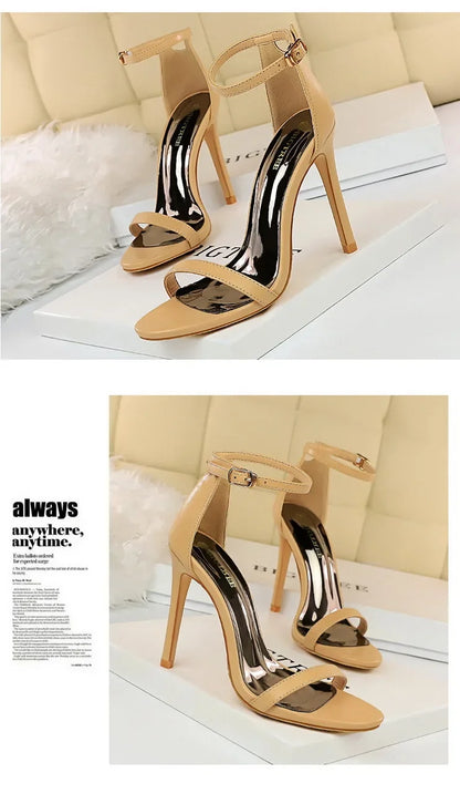 Elegant Ankle Strap Heels