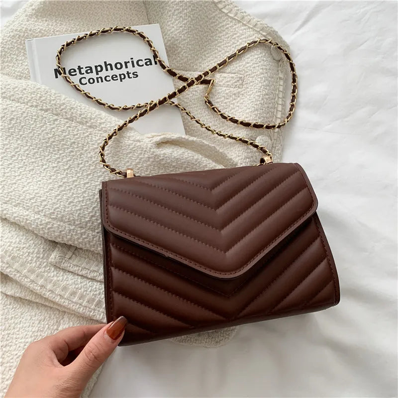 The Chevron Chain Crossbody Bag