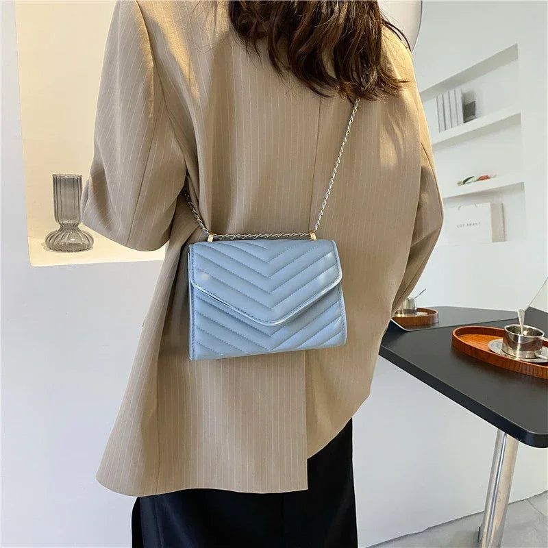The Chevron Chain Crossbody Bag