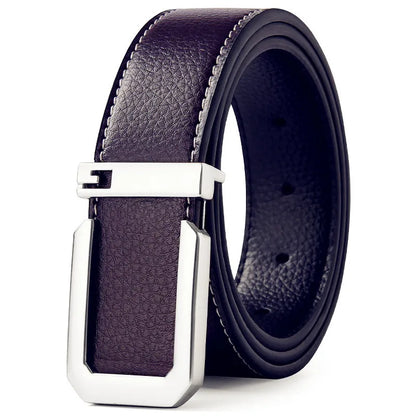Sleek Automatic Leather Belt