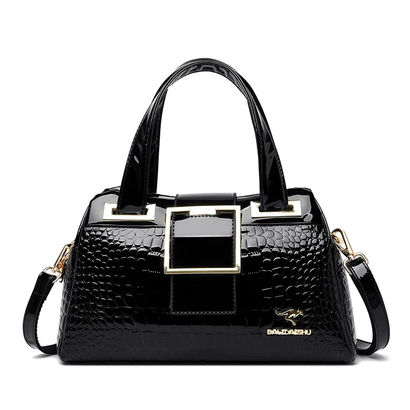 Crocodile Pattern Leather Shoulder Bags