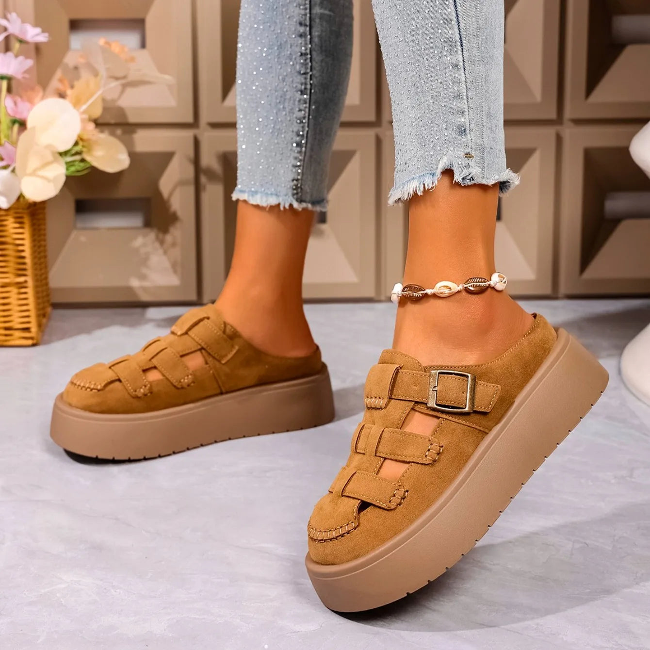 Woven Trail Platform Fisherman Sandals