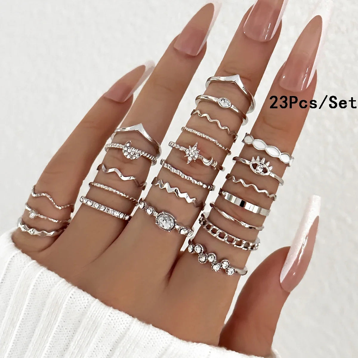 Bohemian Style Women Ring Set