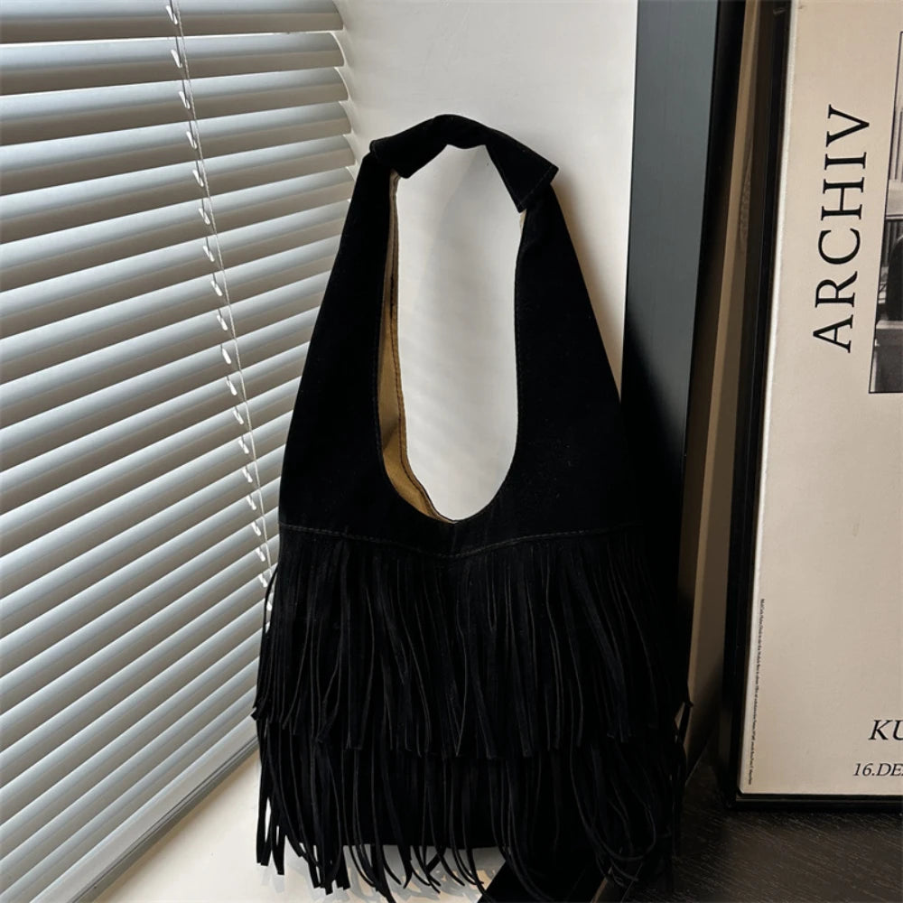 The Muse Soft Fringe Hobo Bag