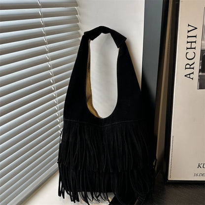 The Muse Soft Fringe Hobo Bag
