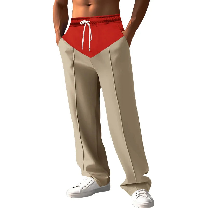 Men's Color Block Casual Pants
