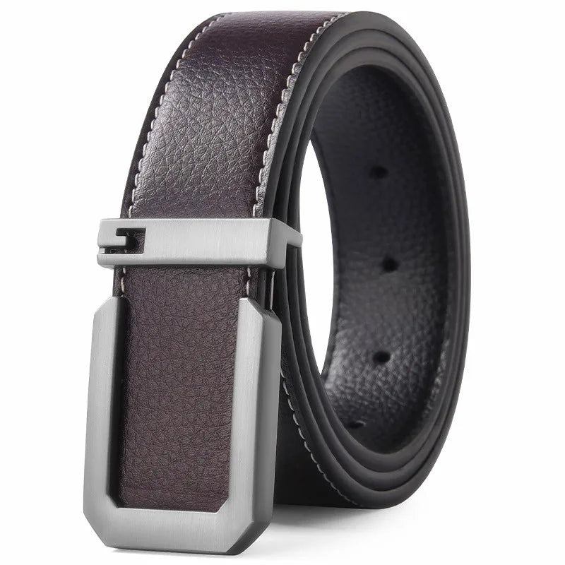 Sleek Automatic Leather Belt