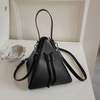 Geo Triangle Drawstring Bucket Bag