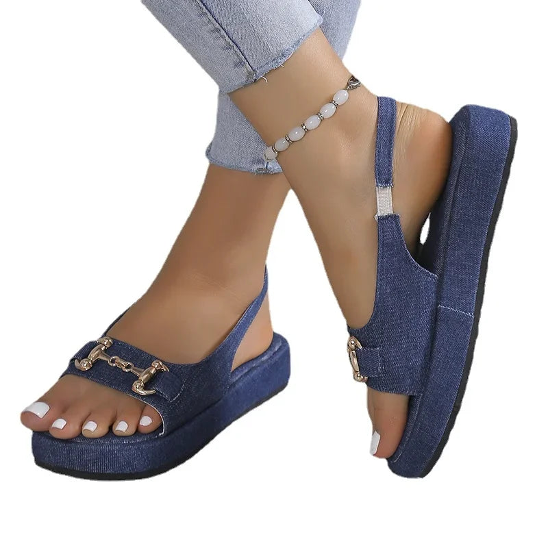 Chic Mid-Heel Summer Sandals