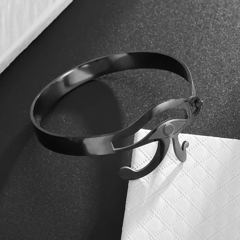 Polished Steel Open Cuff Bangle