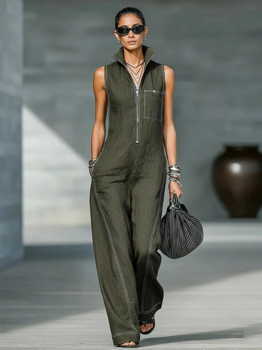 Elegant High Street Linen Jumpsuit