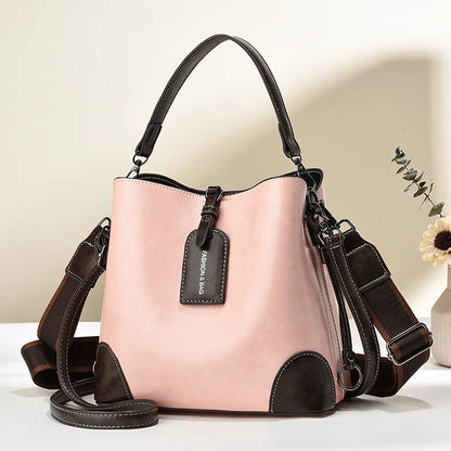 The Elena Structured Vintage Bucket Bag