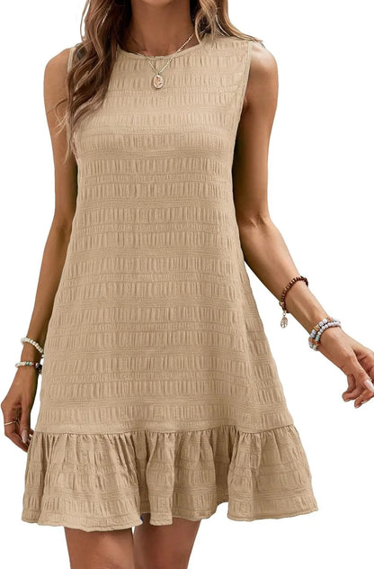 Breezy Ruffle-Hem Shift Dress
