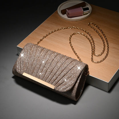 Luxury Shimmer Envelope Clutch
