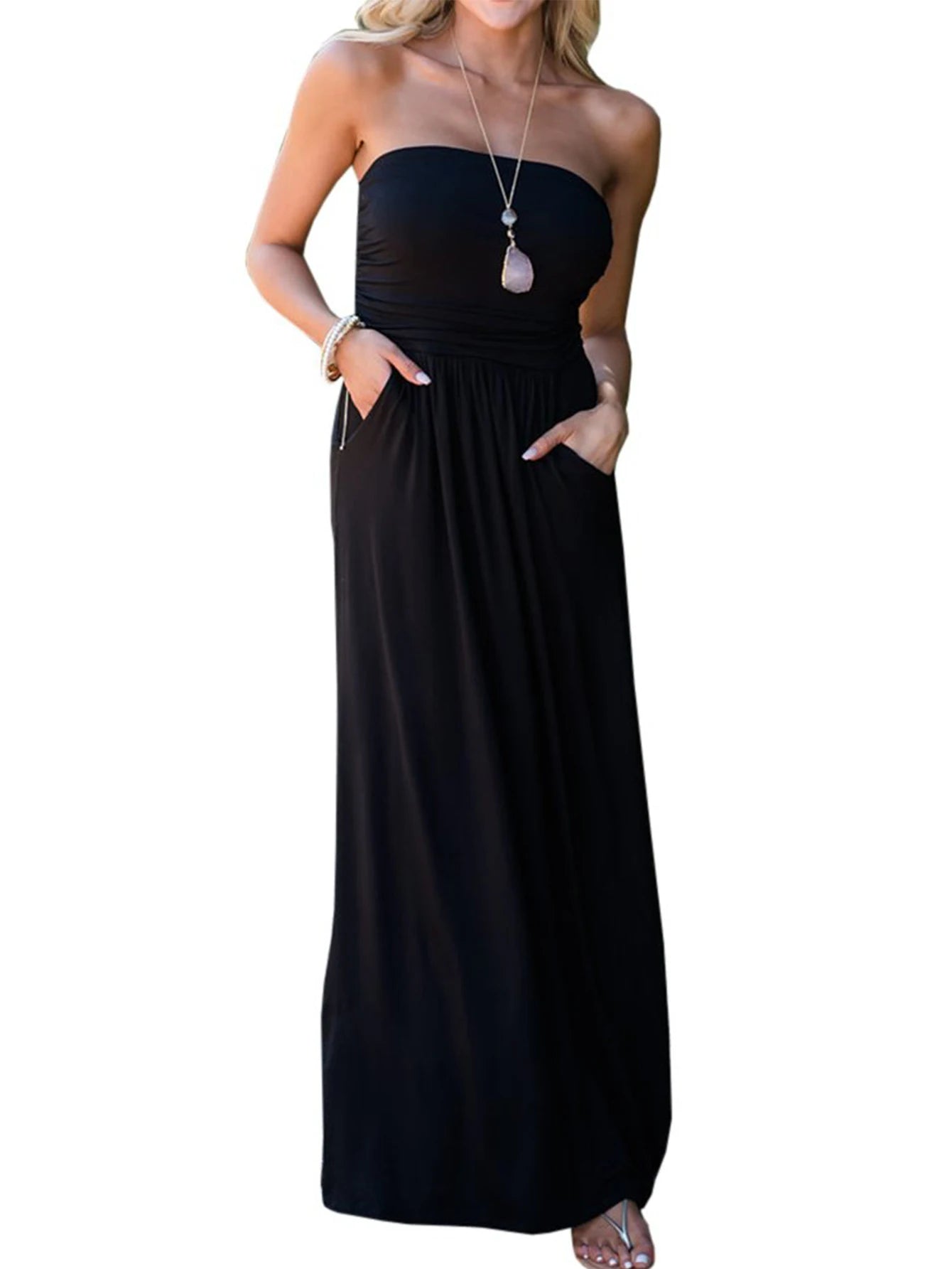 Strapless Flared Jumpsuit Women