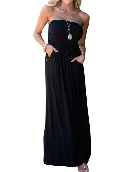 Strapless Flared Jumpsuit Women