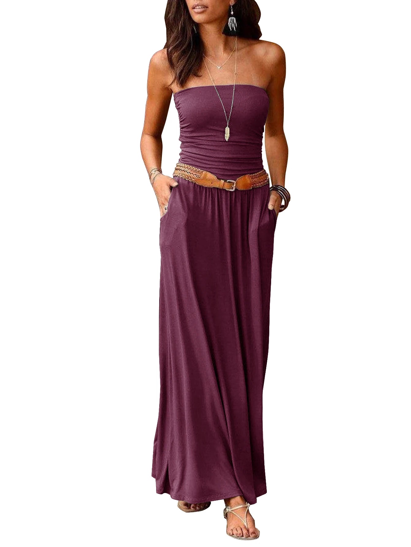 Strapless Flared Jumpsuit Women